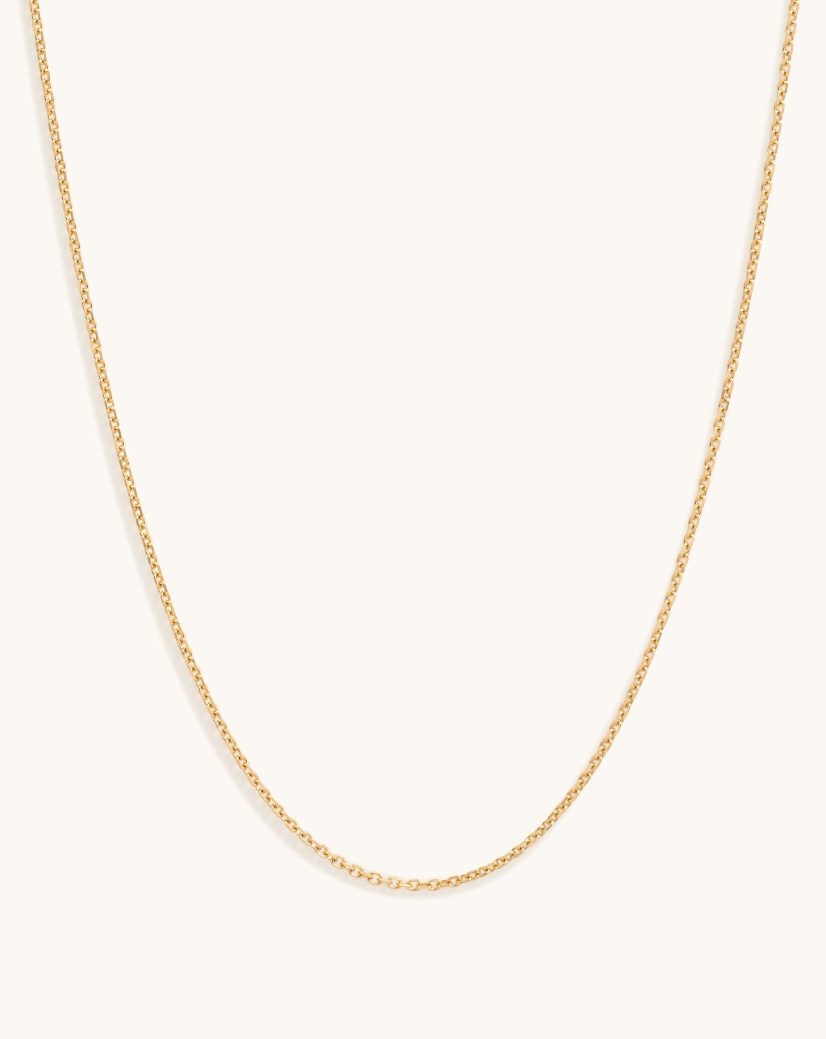 1.5mm Solid Gold Cable Chain - Sparkle Society
