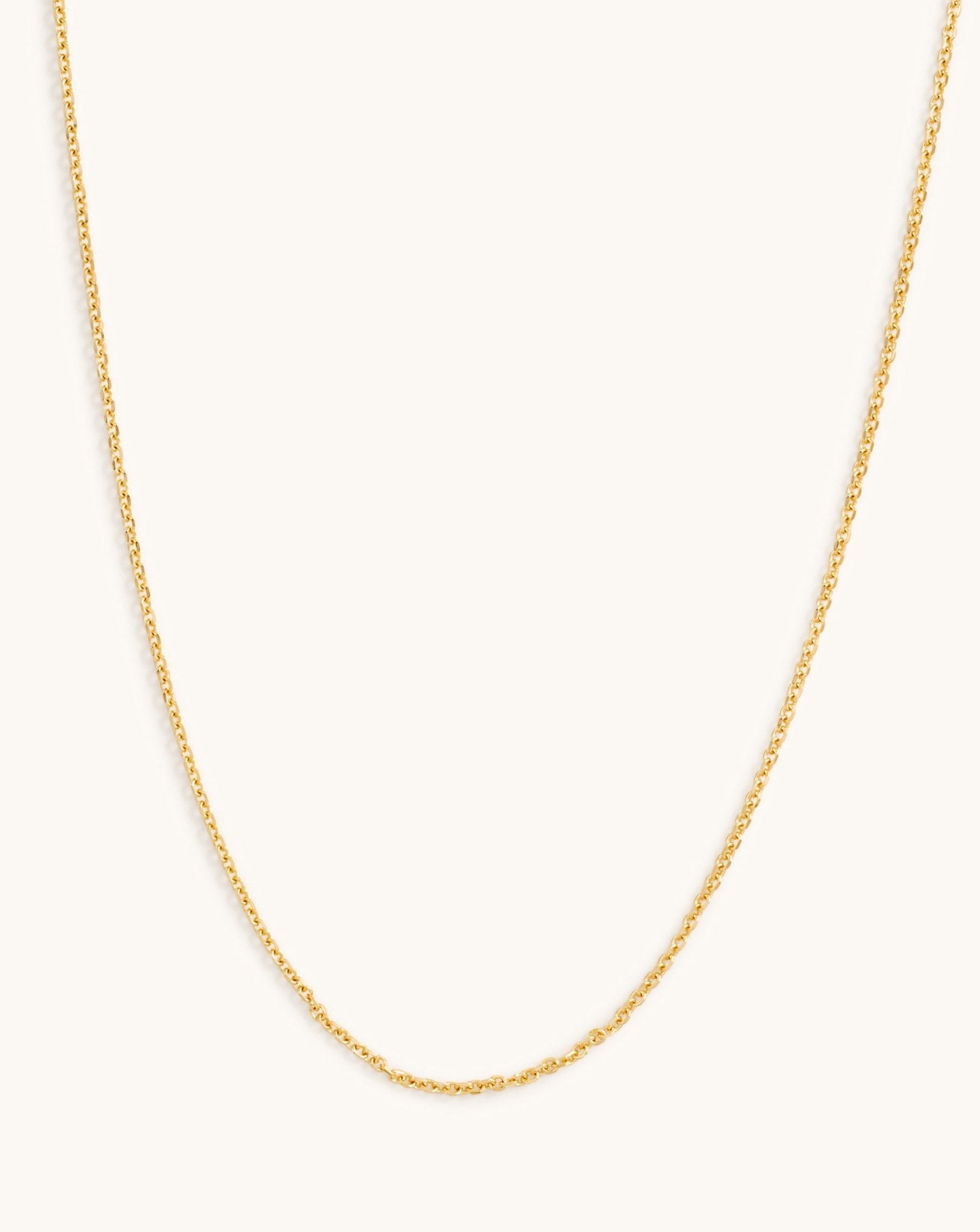 1.8mm Solid Gold Cable Chain - Sparkle Society