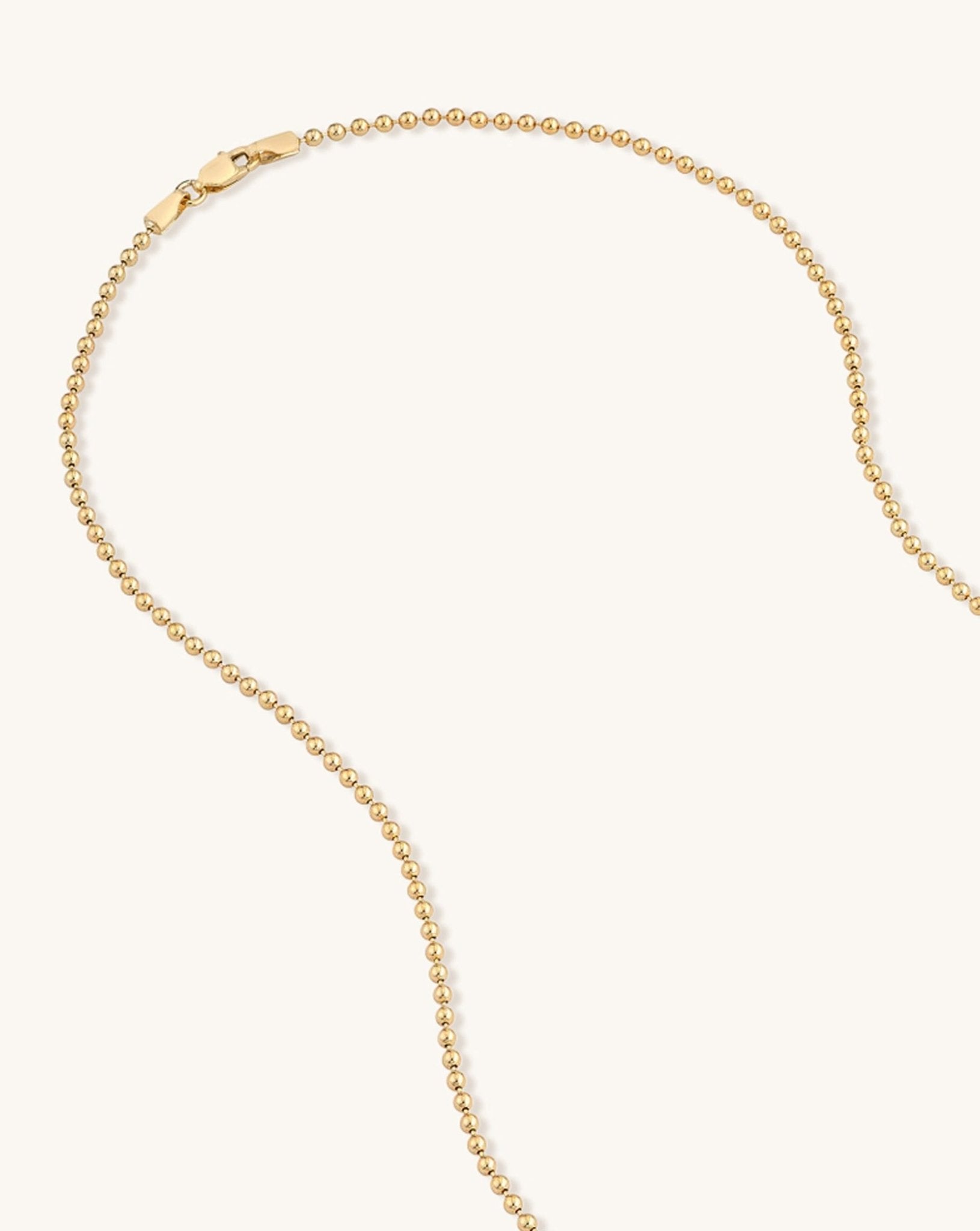 2.0mm Solid Gold Bead Chain - Sparkle Society