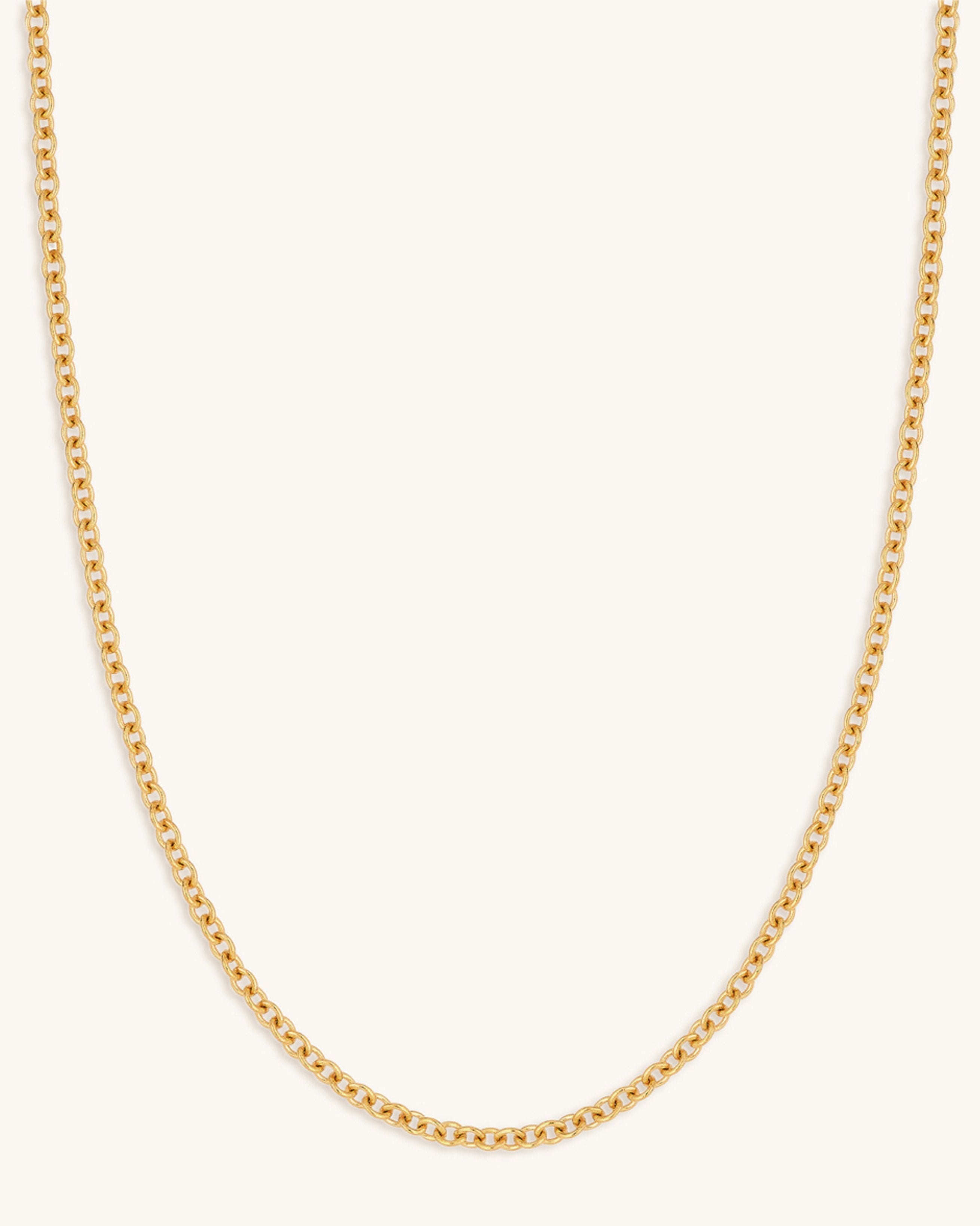 3.0mm Solid Gold Cable Chain - Sparkle Society