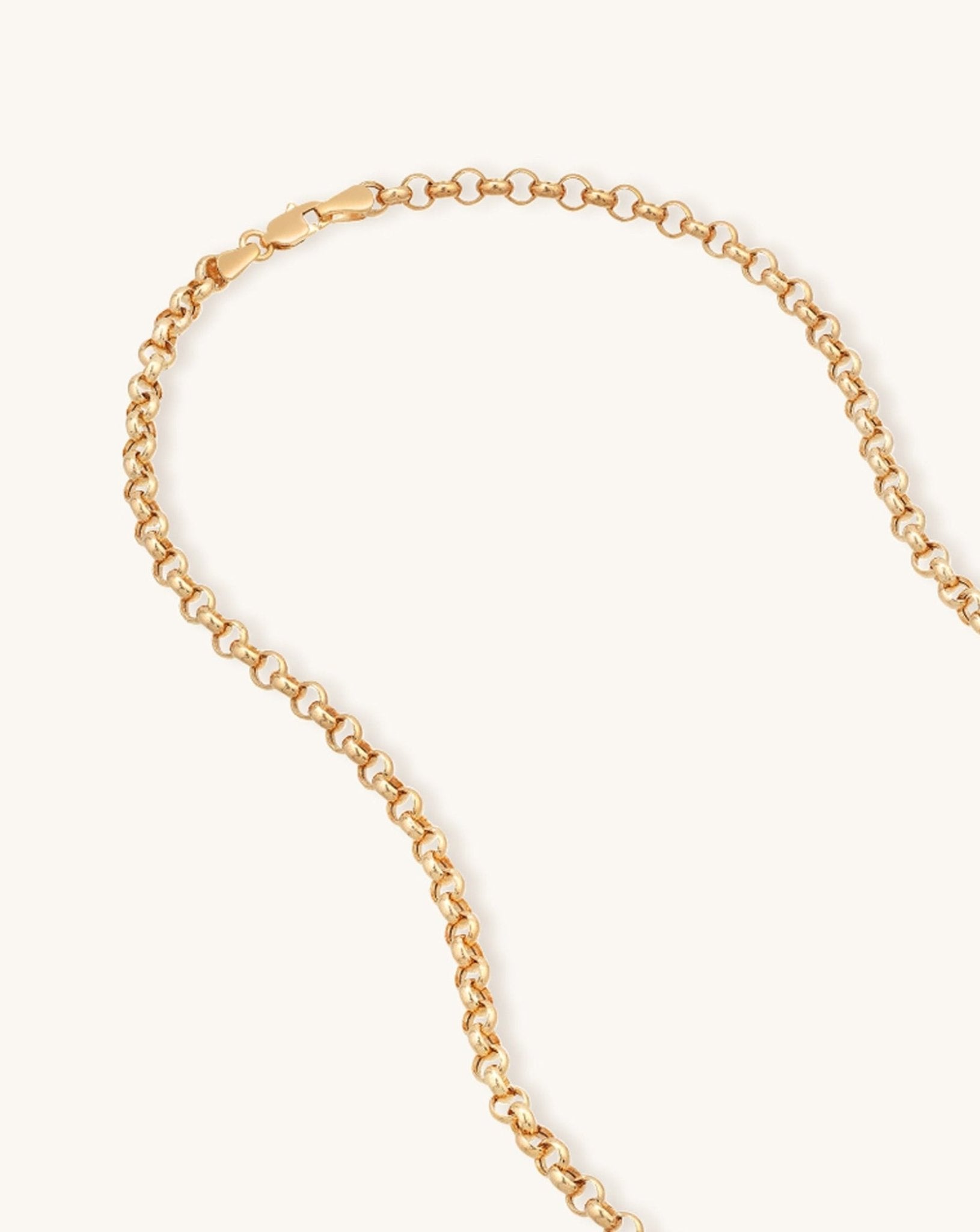 3.75mm Hollow Gold Rolo Necklace - Sparkle Society