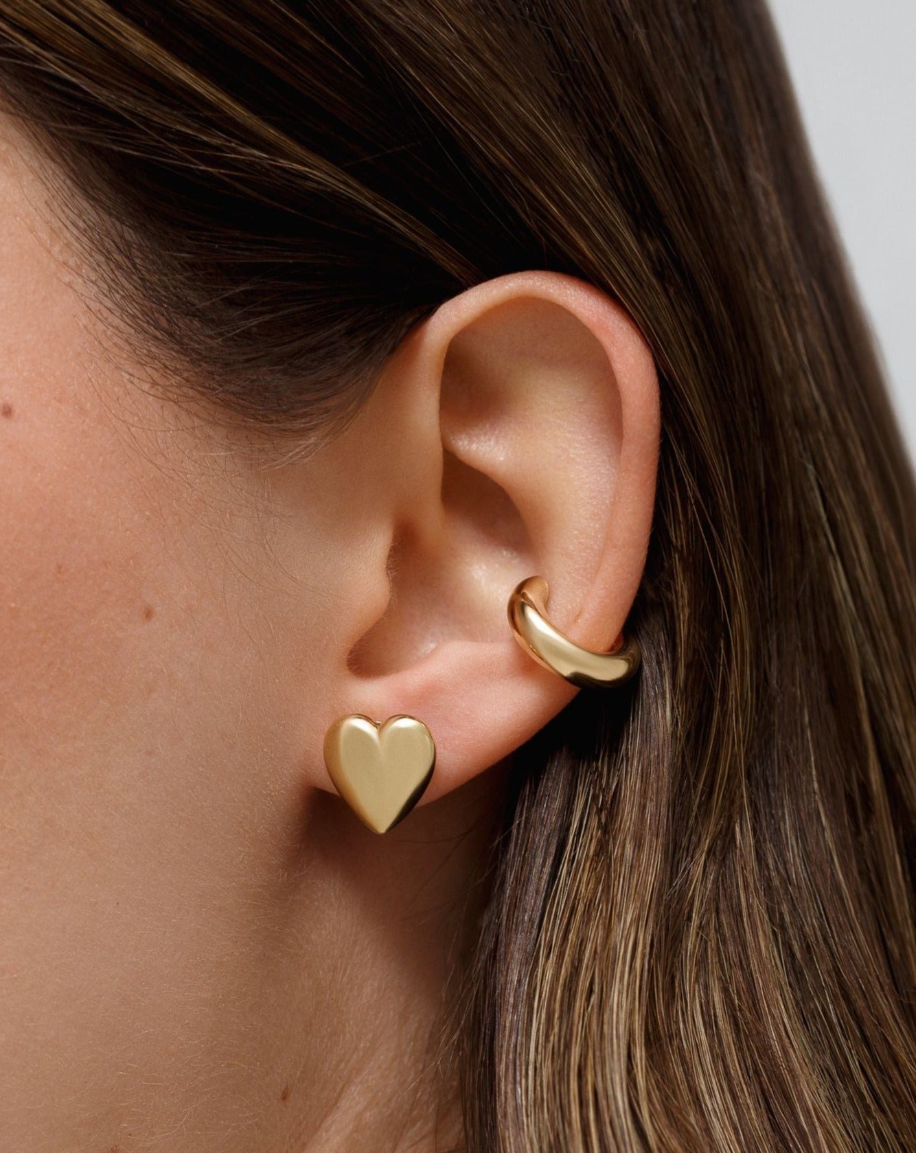 4mm Hollow Gold Tube Ear Cuff - Sparkle Society