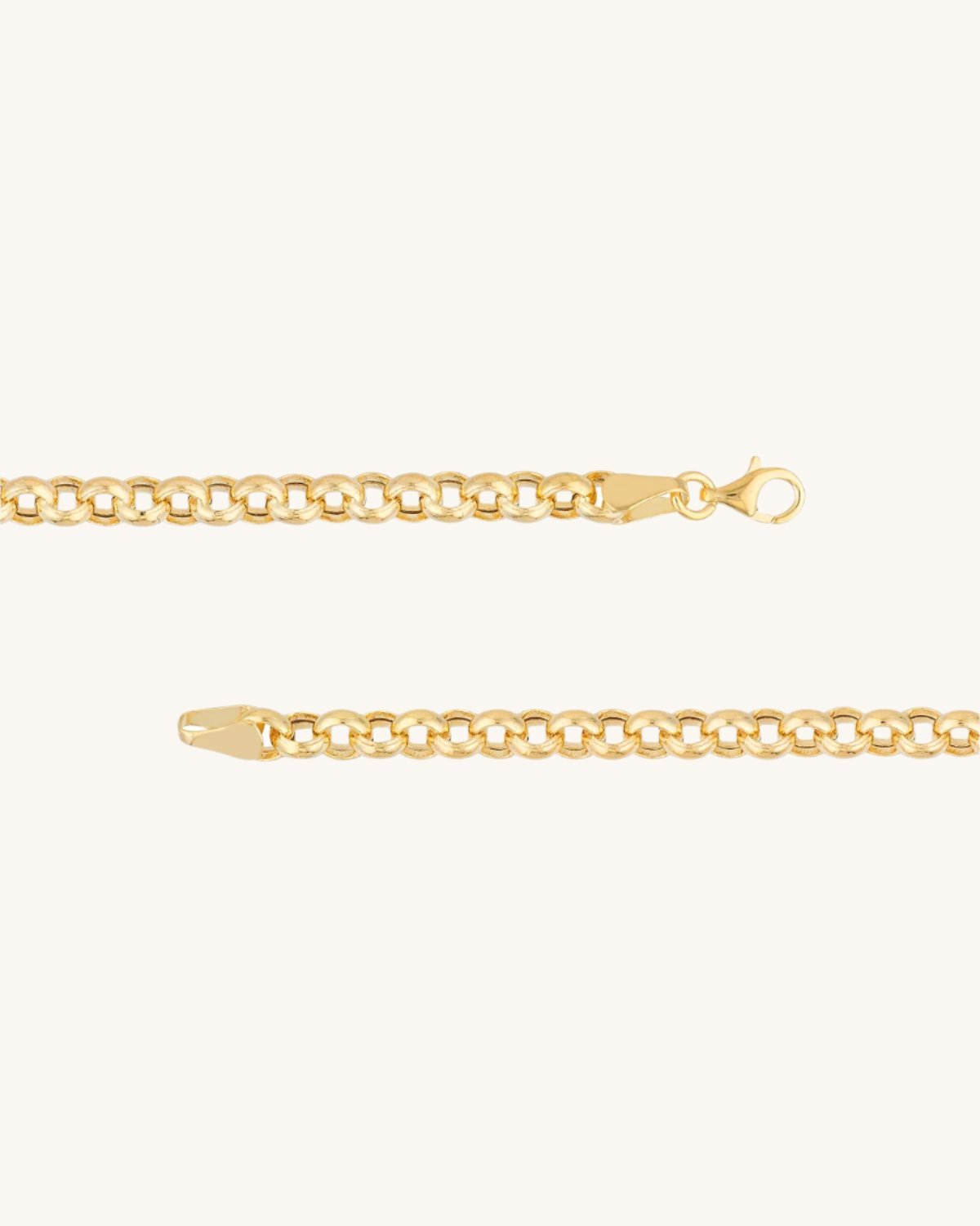 5.2mm Solid Gold Rolo Chain Bracelet - Sparkle Society