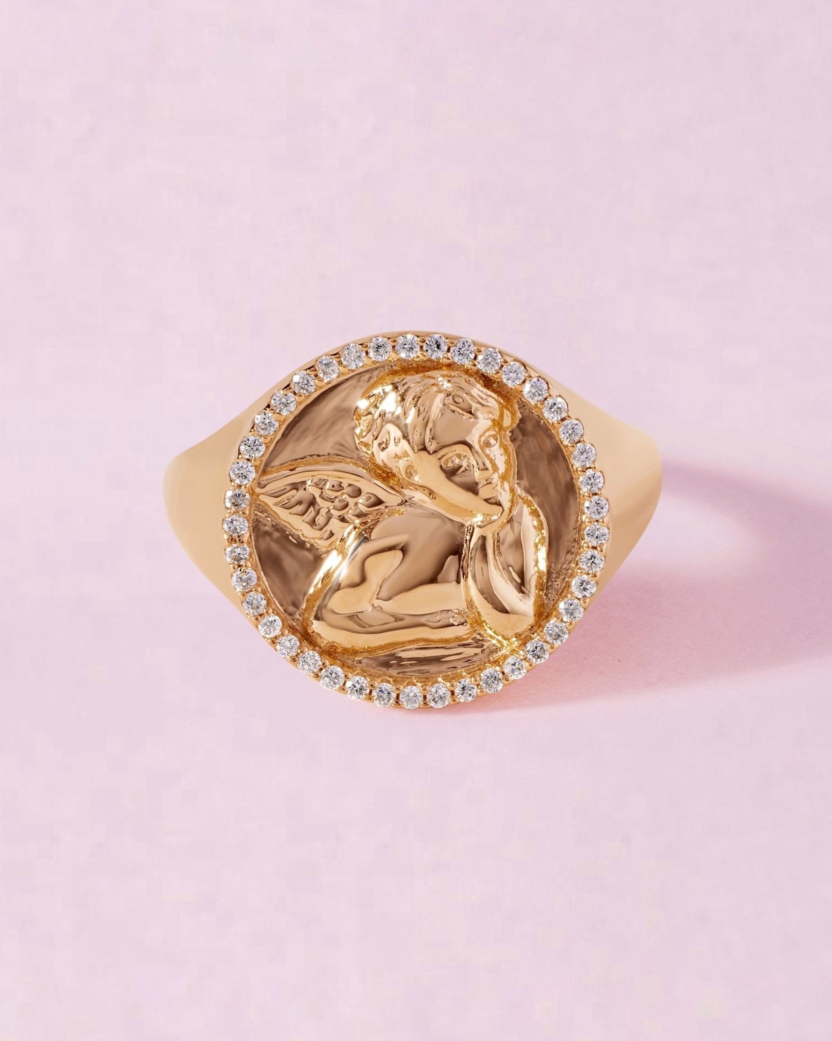 Angel Signet Ring - Sparkle Society