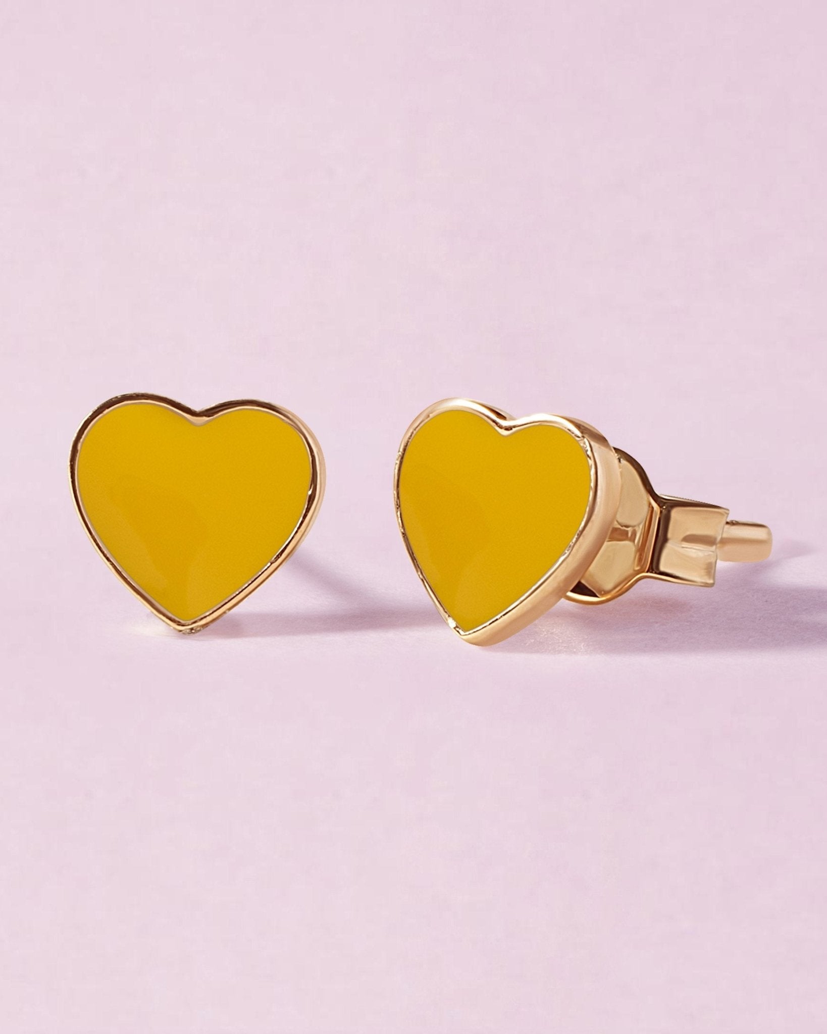 Delicate Enamel Heart Studs - Sparkle Society