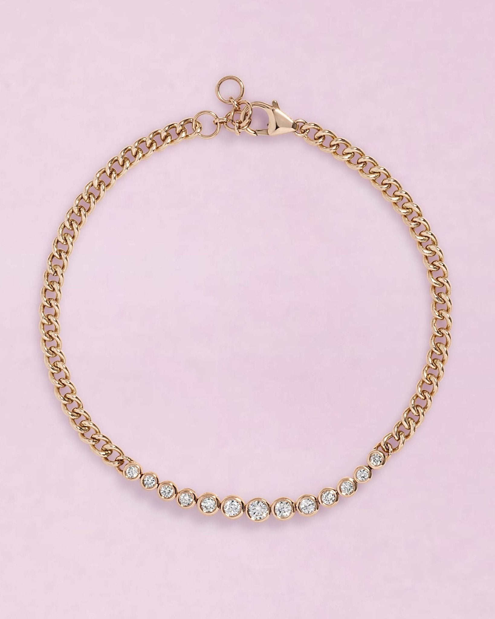 Diamond Bezel Cuban Link Bracelet - Sparkle Society