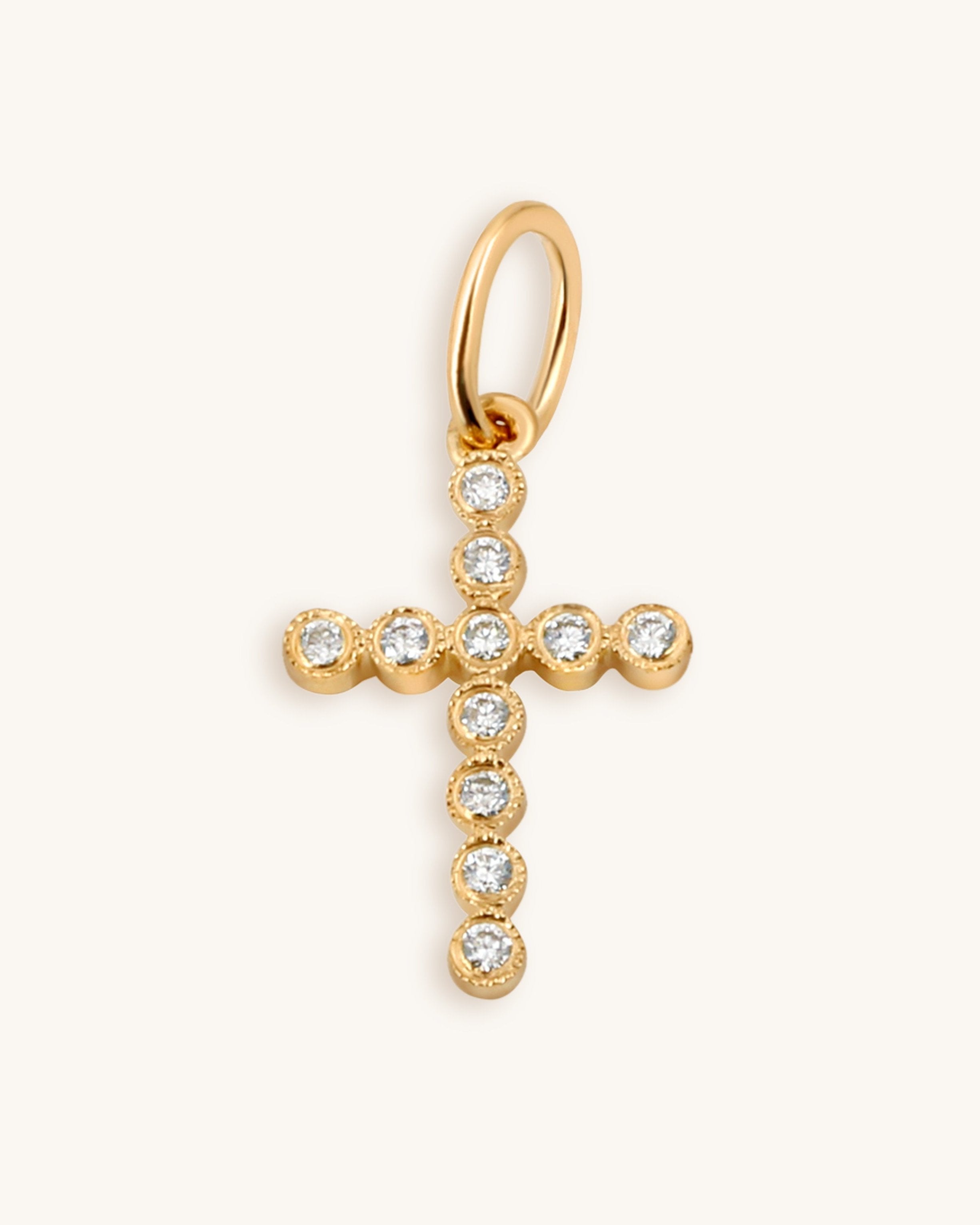 Diamond Cross Necklace Charm - Sparkle Society