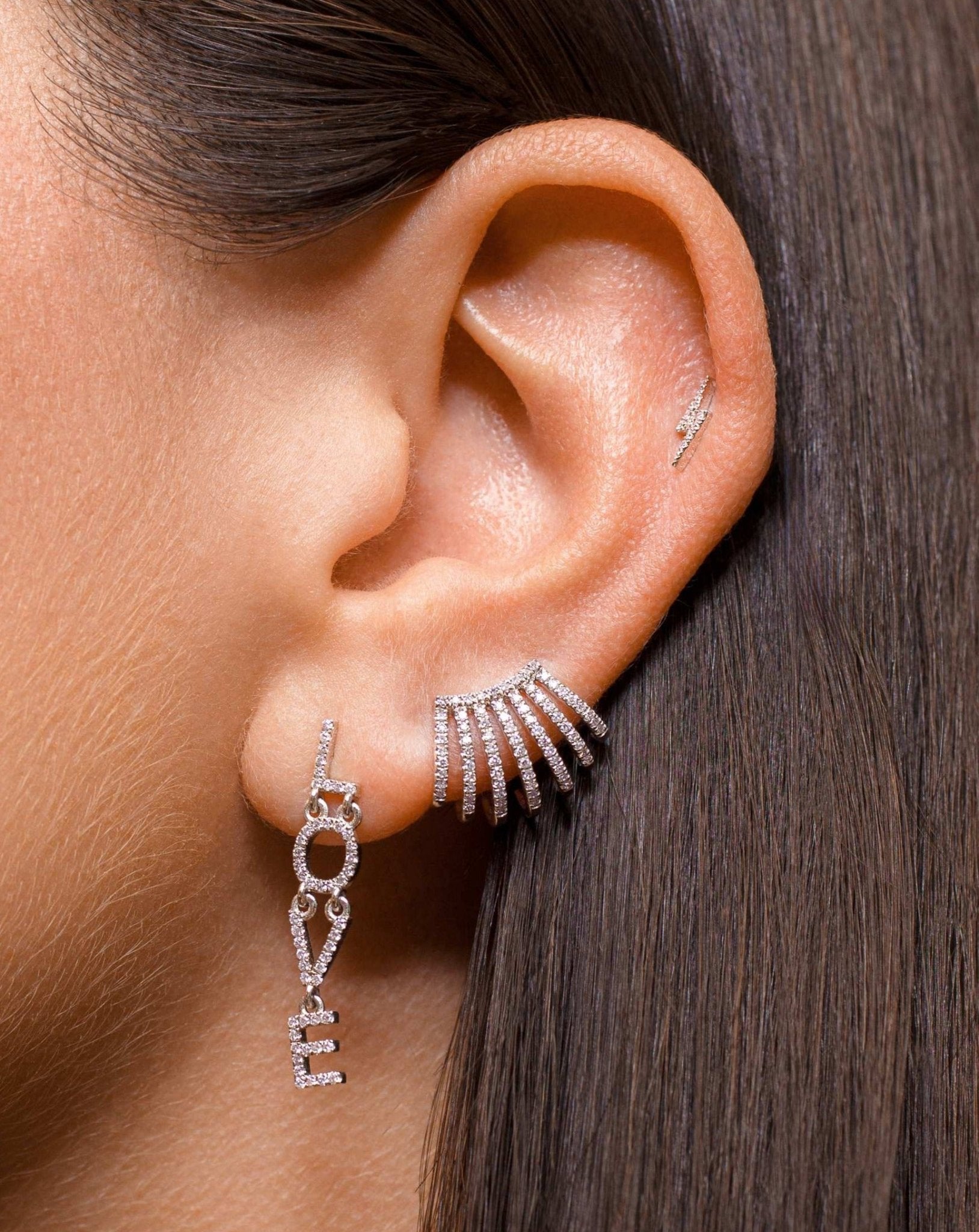 Diamond Custom Drop Earring - Sparkle Society