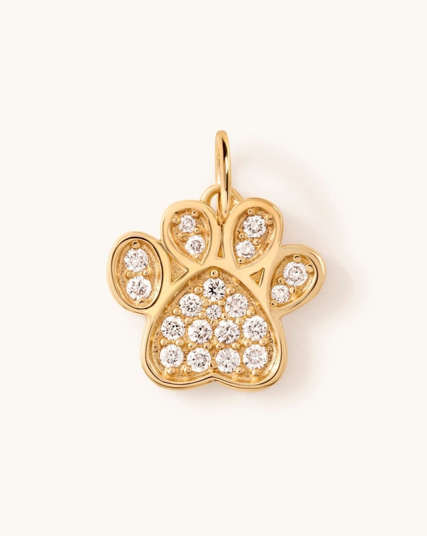 Diamond Dog Paw Necklace Charm - Sparkle Society