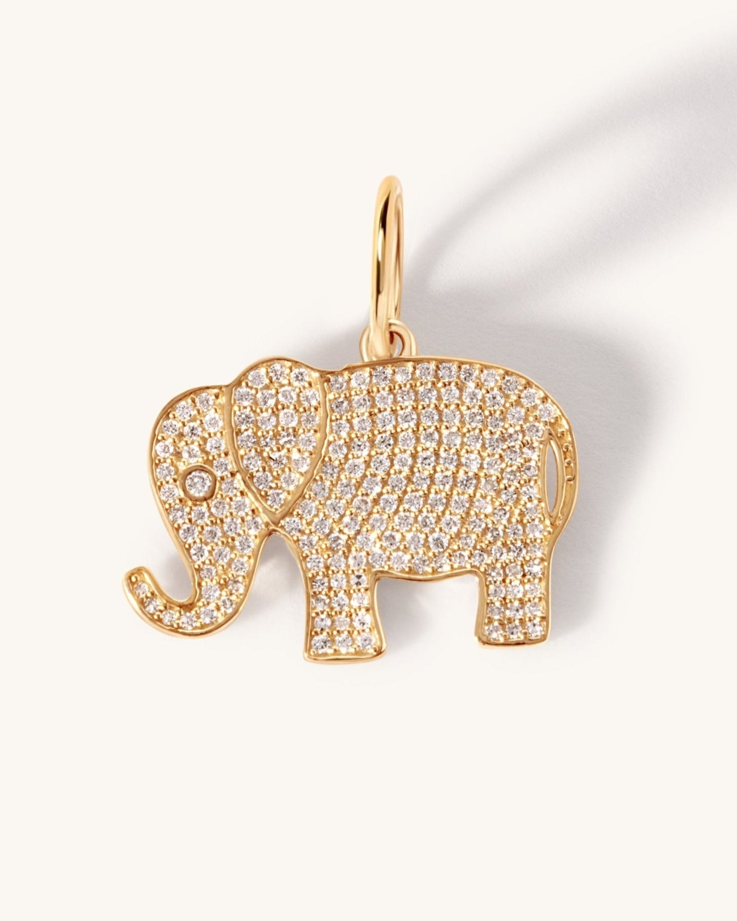 Diamond Elephant Necklace Charm - Sparkle Society