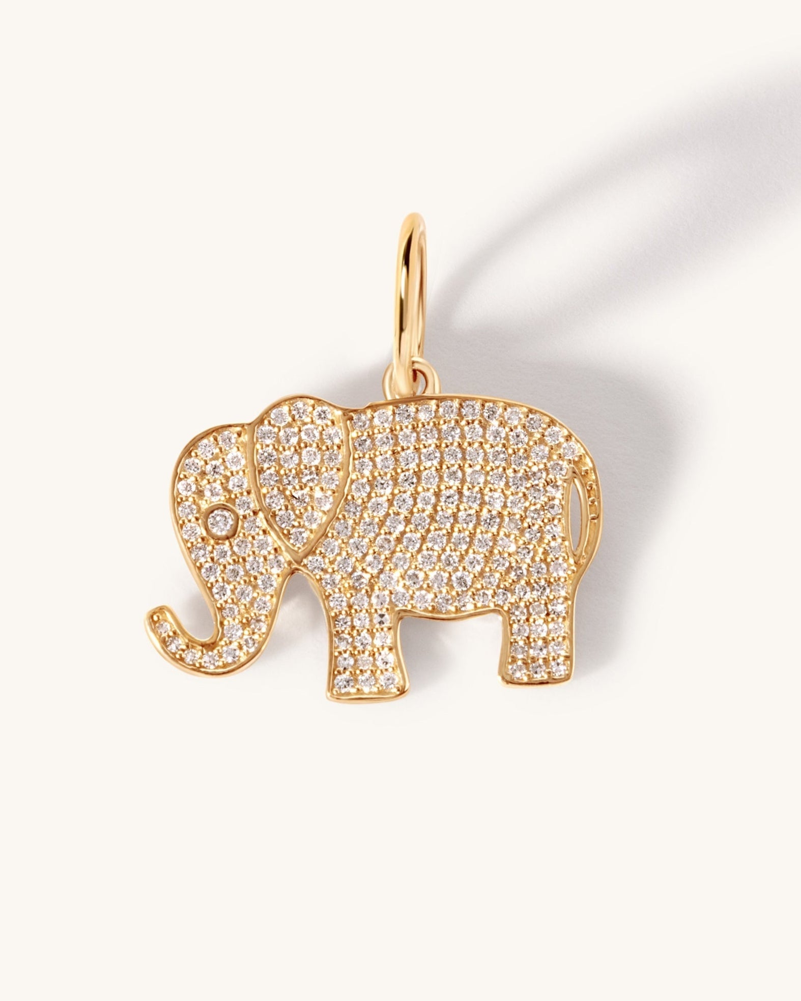 Diamond Elephant Necklace Charm - Sparkle Society