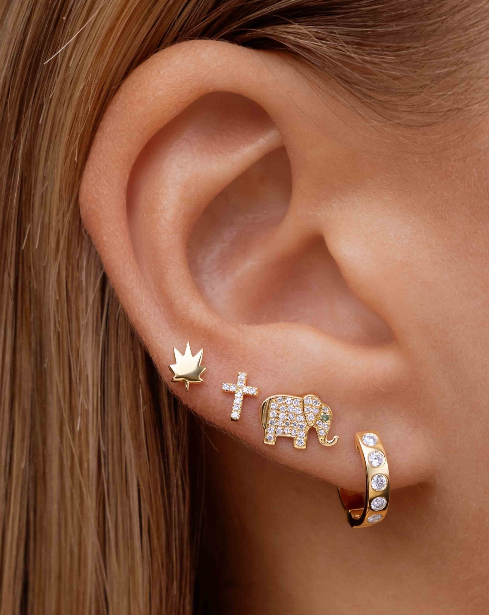 Diamond Elephant Studs - Sparkle Society