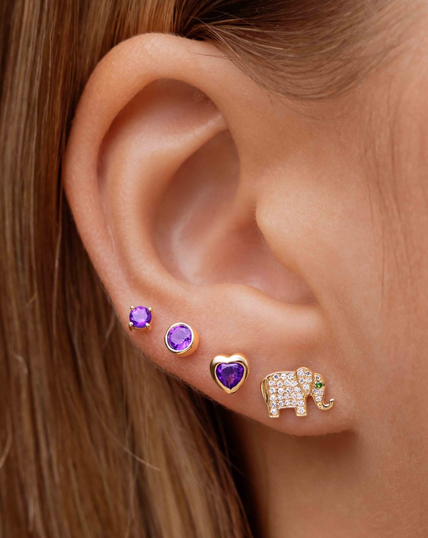 Diamond Elephant Studs - Sparkle Society