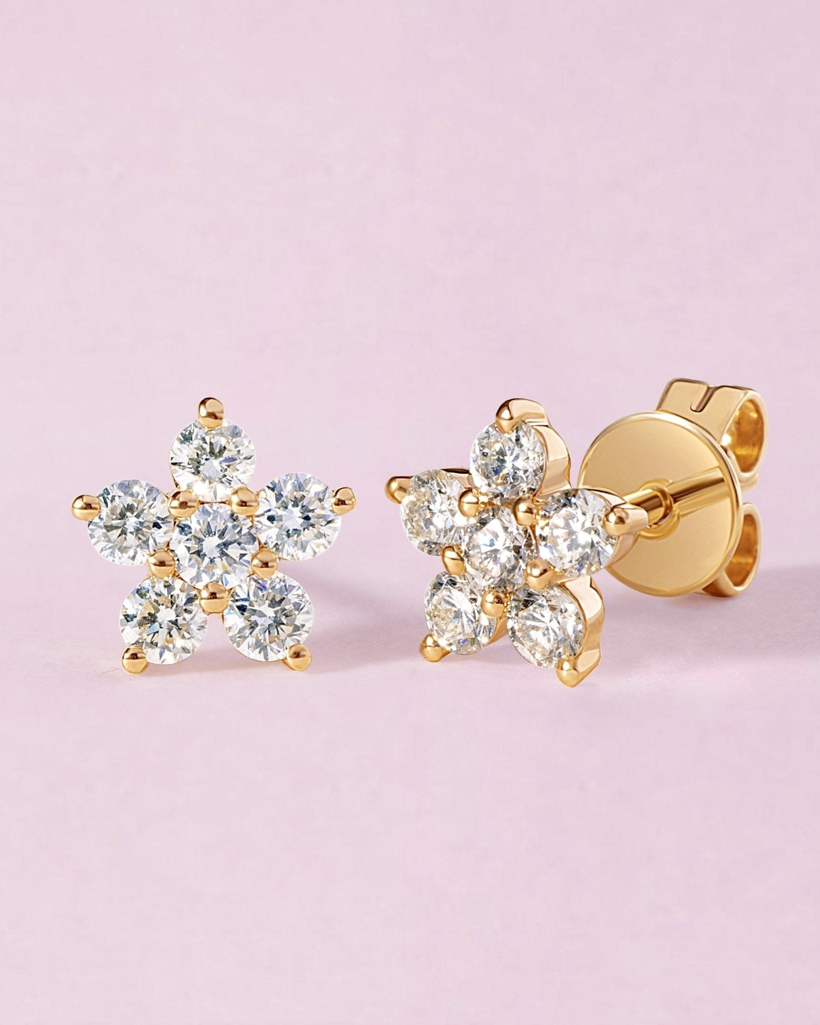 Diamond Flower Studs - Sparkle Society