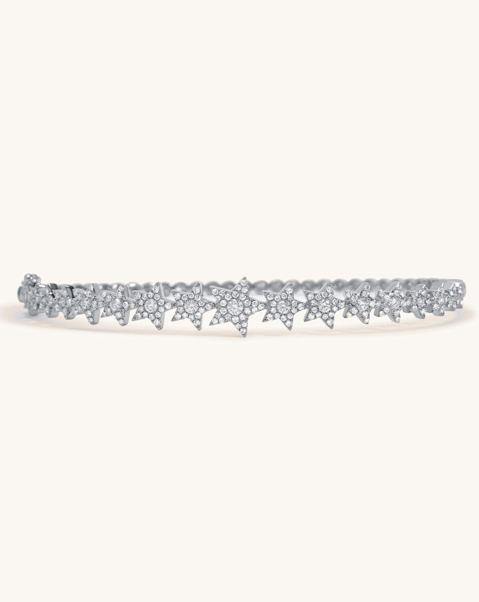 Diamond Graduated Star Bangle - Sparkle Society