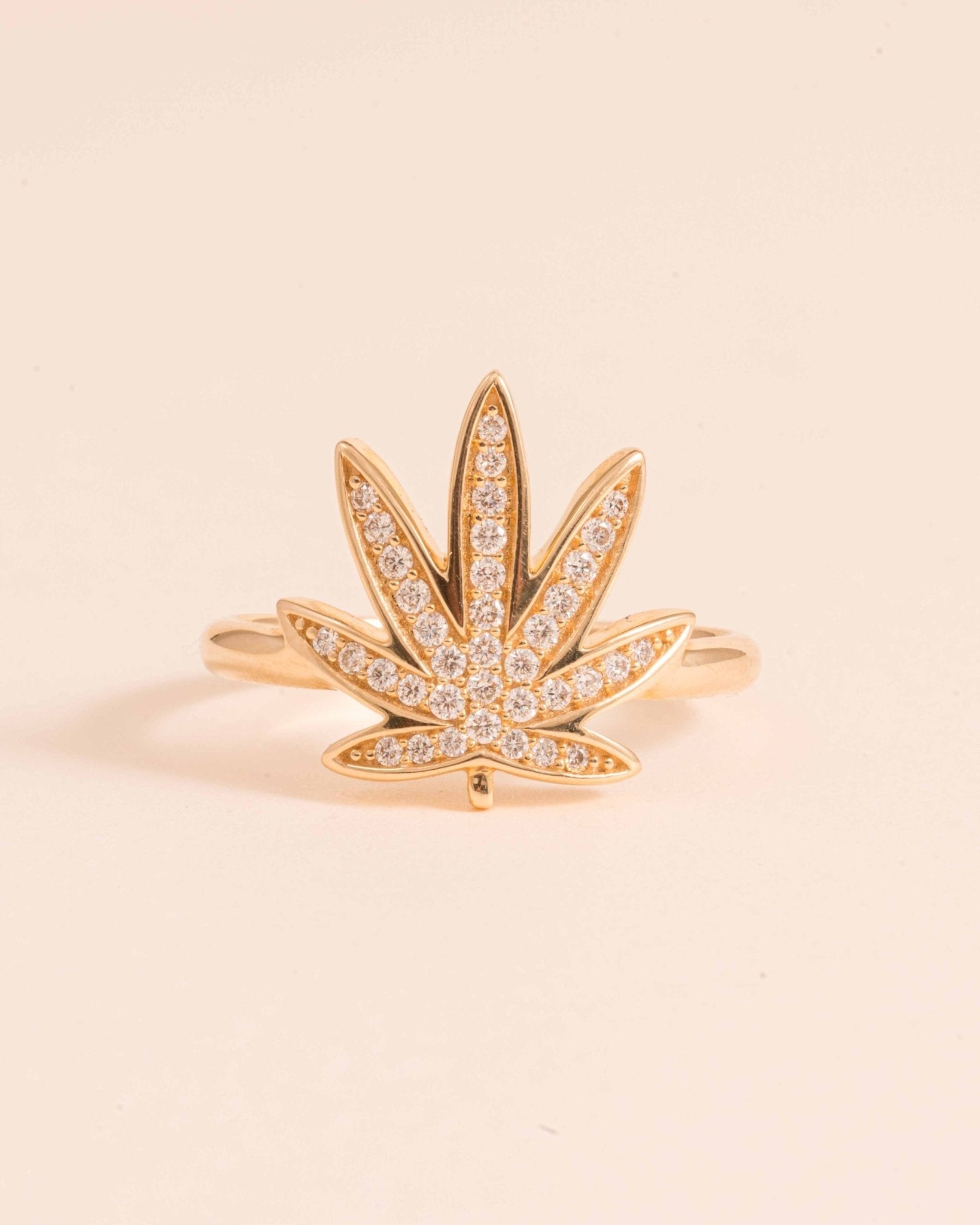 Diamond Joy Leaf Ring - Sparkle Society