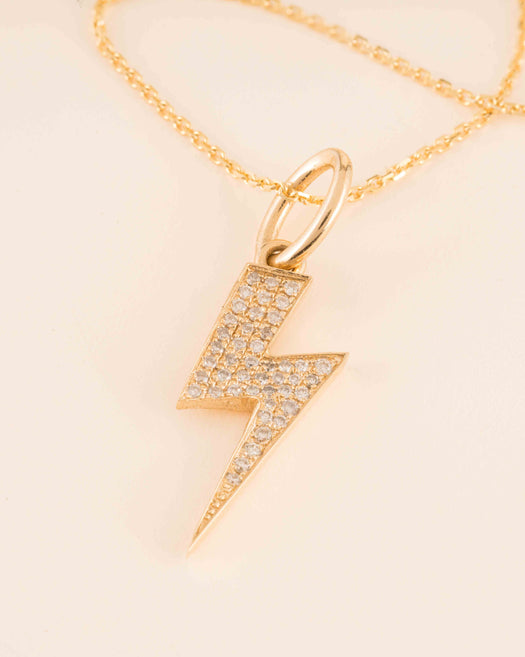 Diamond Lightning Bolt Charm - Sparkle Society