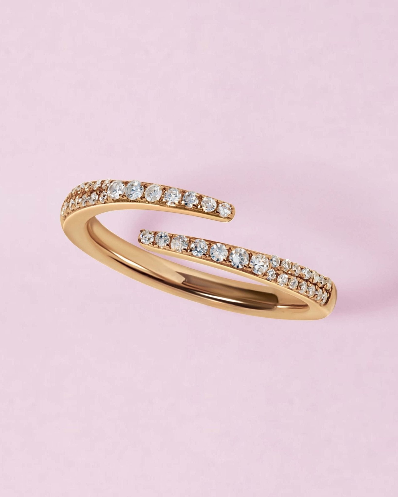 Diamond Open Claw Band Ring - Sparkle Society