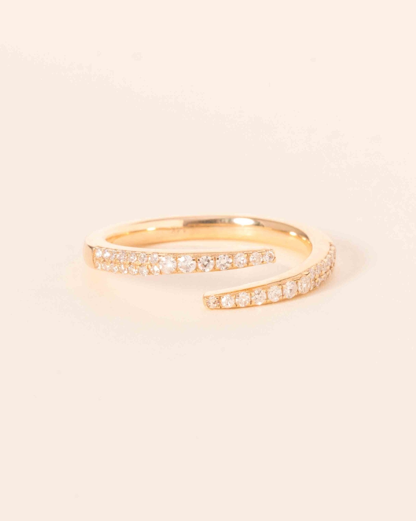 Diamond Open Claw Band Ring - Sparkle Society