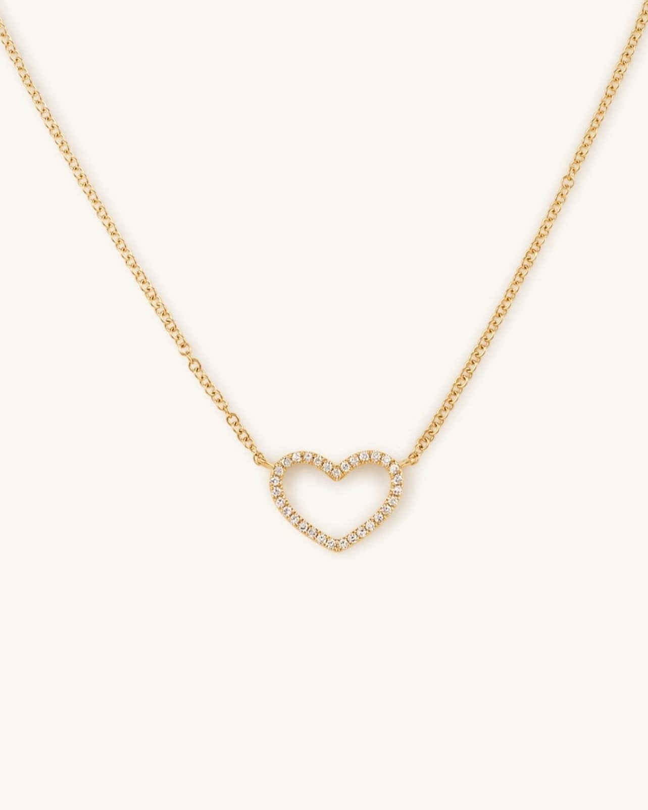 Diamond Open Heart Necklace - Sparkle Society