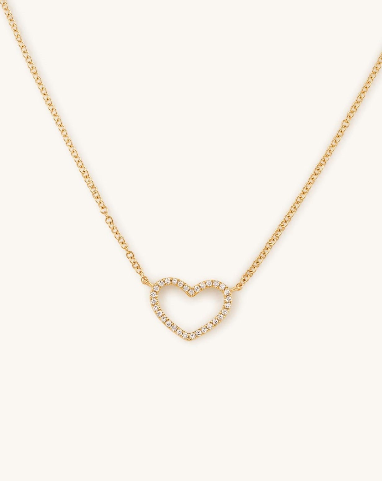 Diamond Open Heart Necklace - Sparkle Society