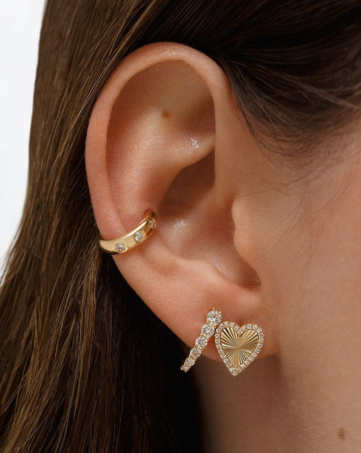 Diamond Prong J - Earrings - Sparkle Society
