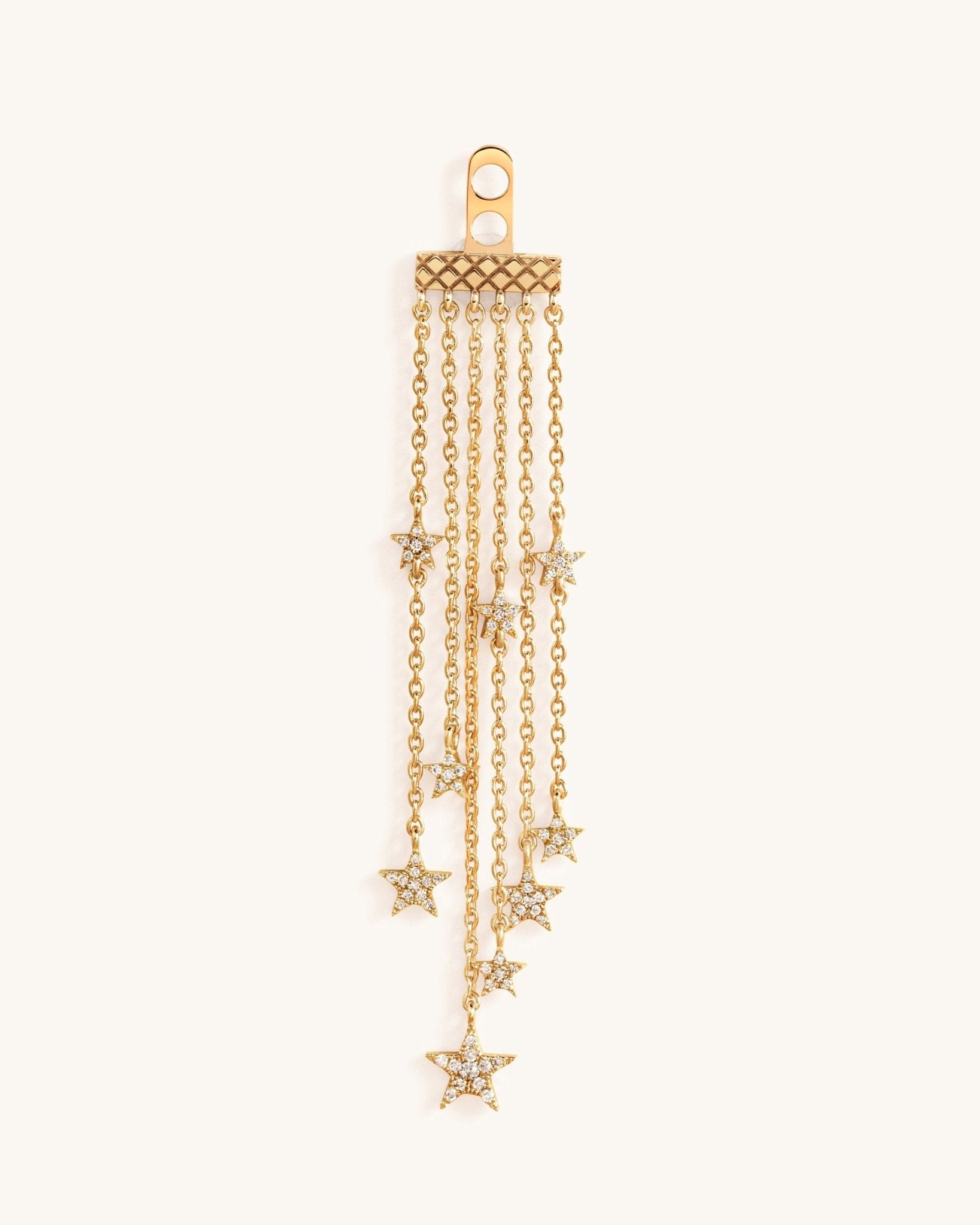 Diamond Star Chain Fringe Earring Jacket - Sparkle Society