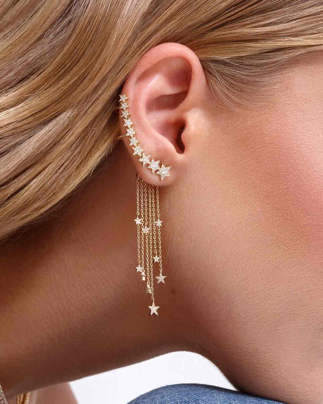 Jacket earrings gold online