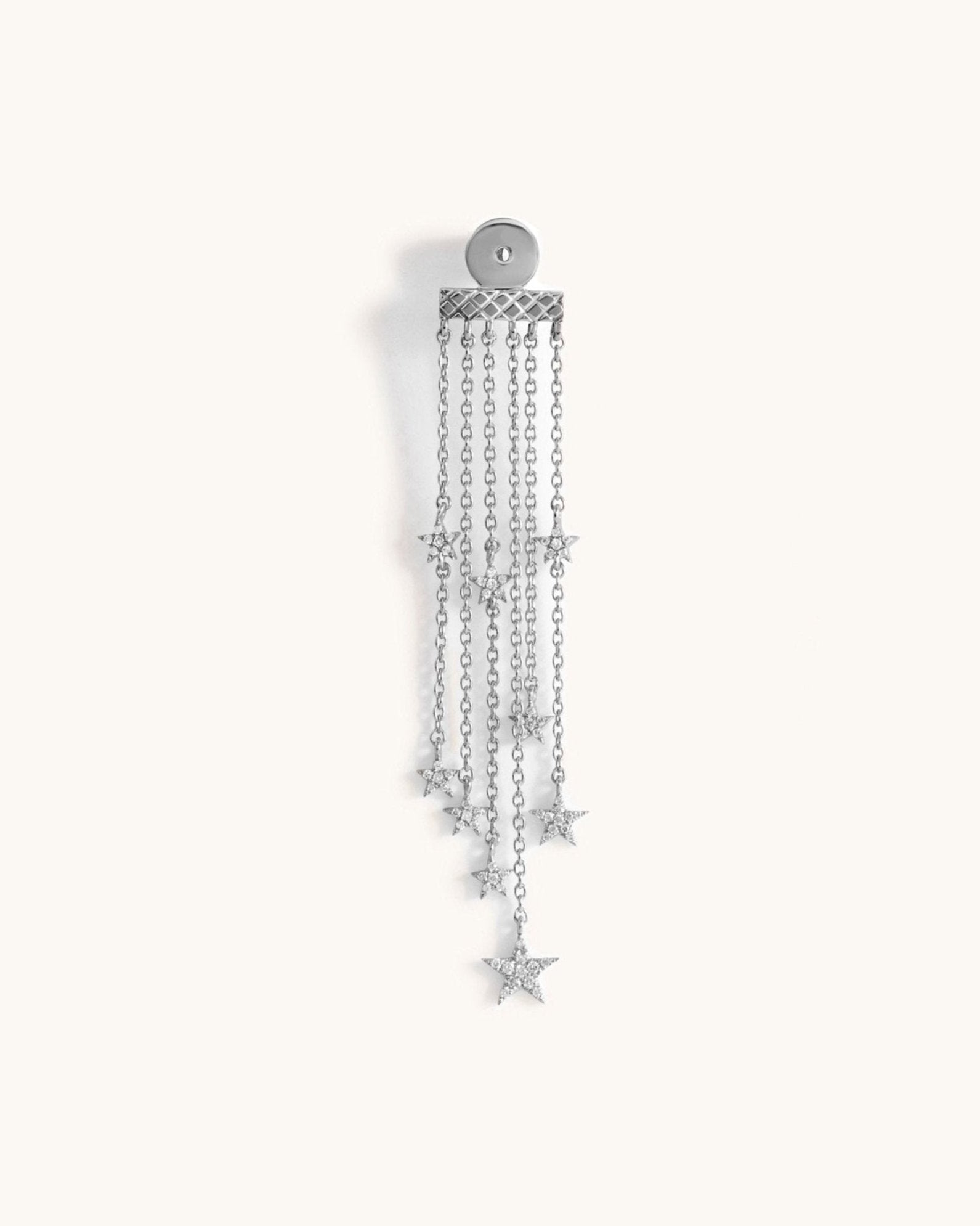 Diamond Star Chain Fringe Earring Jacket - Sparkle Society