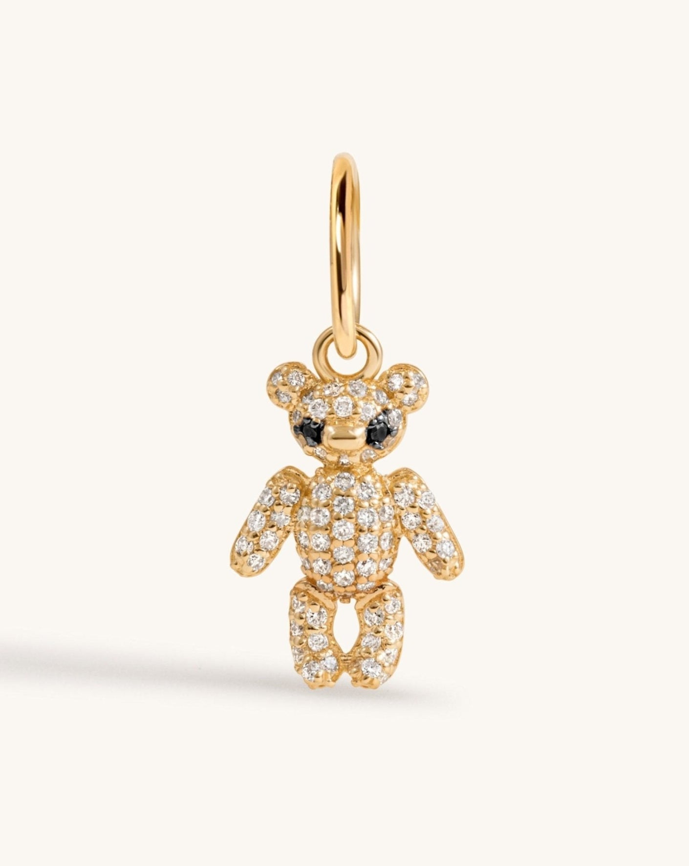 Diamond Teddy Bear Necklace Charm - Sparkle Society