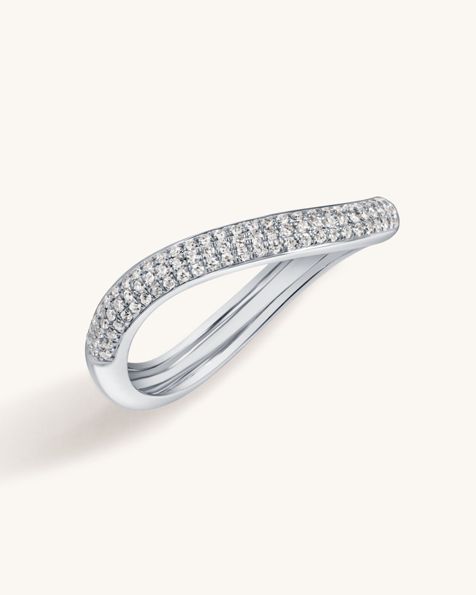 Diamond Wavy Ring - Sparkle Society