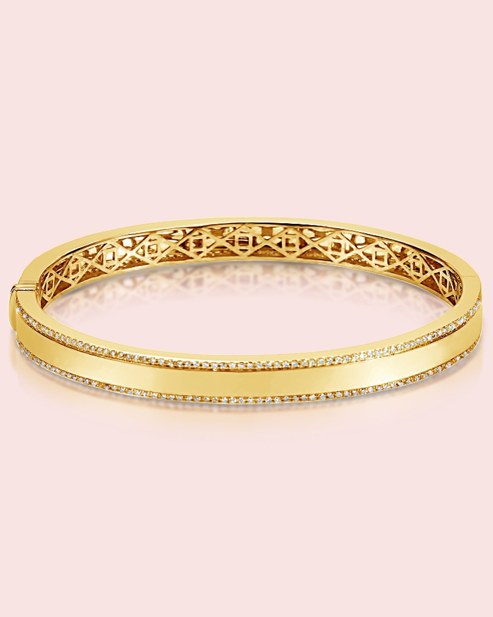 Double Diamond Edge Bangle - Sparkle Society