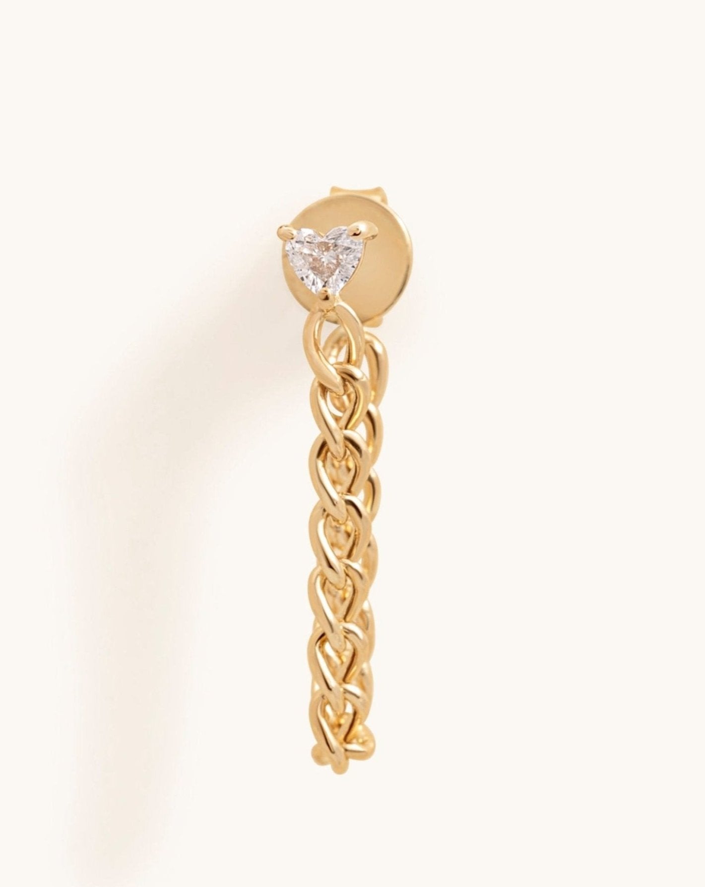 Fancy Diamond Cuban Link Drop Earring - Sparkle Society