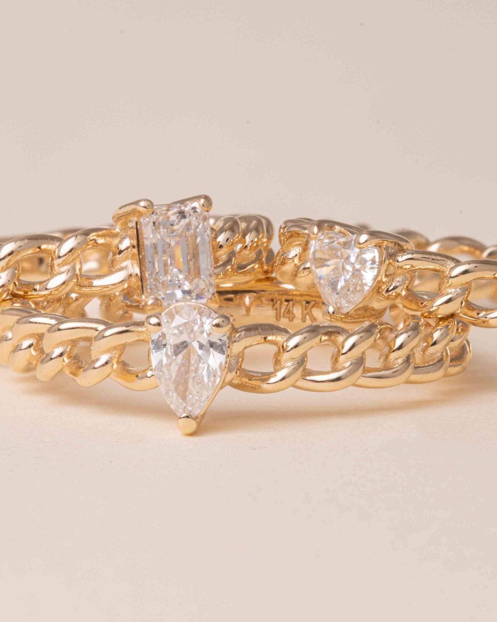 Fancy Diamond Cuban Link Ring - Sparkle Society