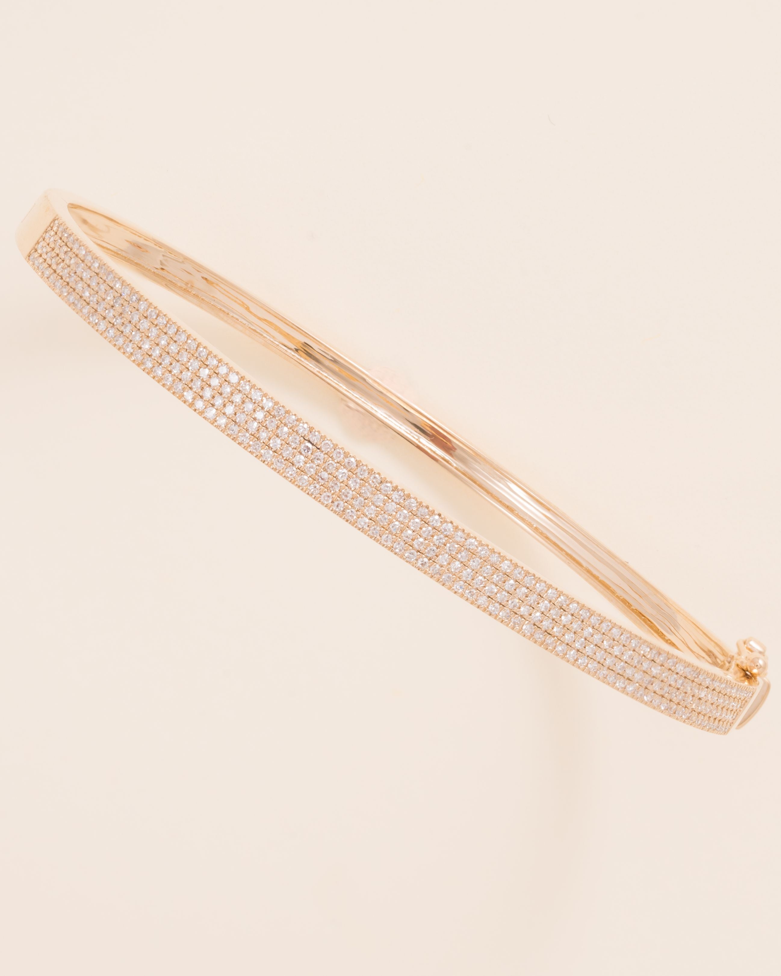 Four Row Diamond Bangle - Sparkle Society