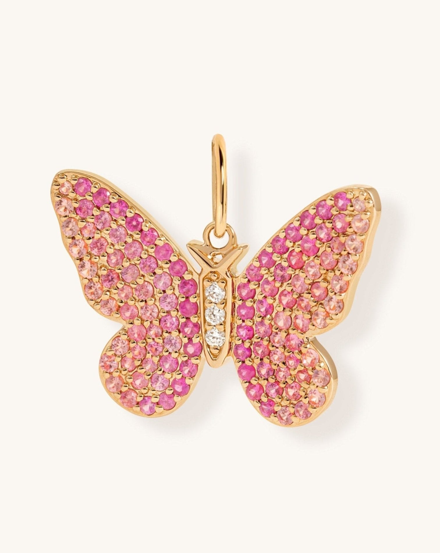 Gemstone Butterfly Necklace Charm - Sparkle Society