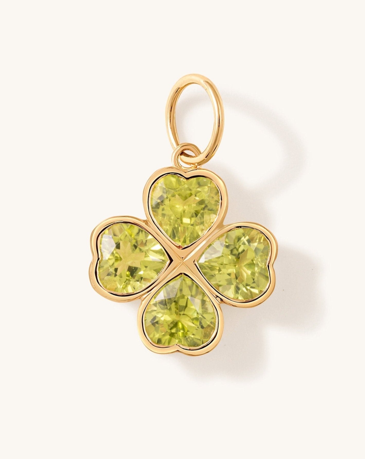 Gemstone Clover Necklace Charm - Sparkle Society