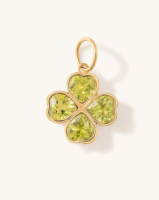 Gemstone Clover Necklace Charm - Sparkle Society