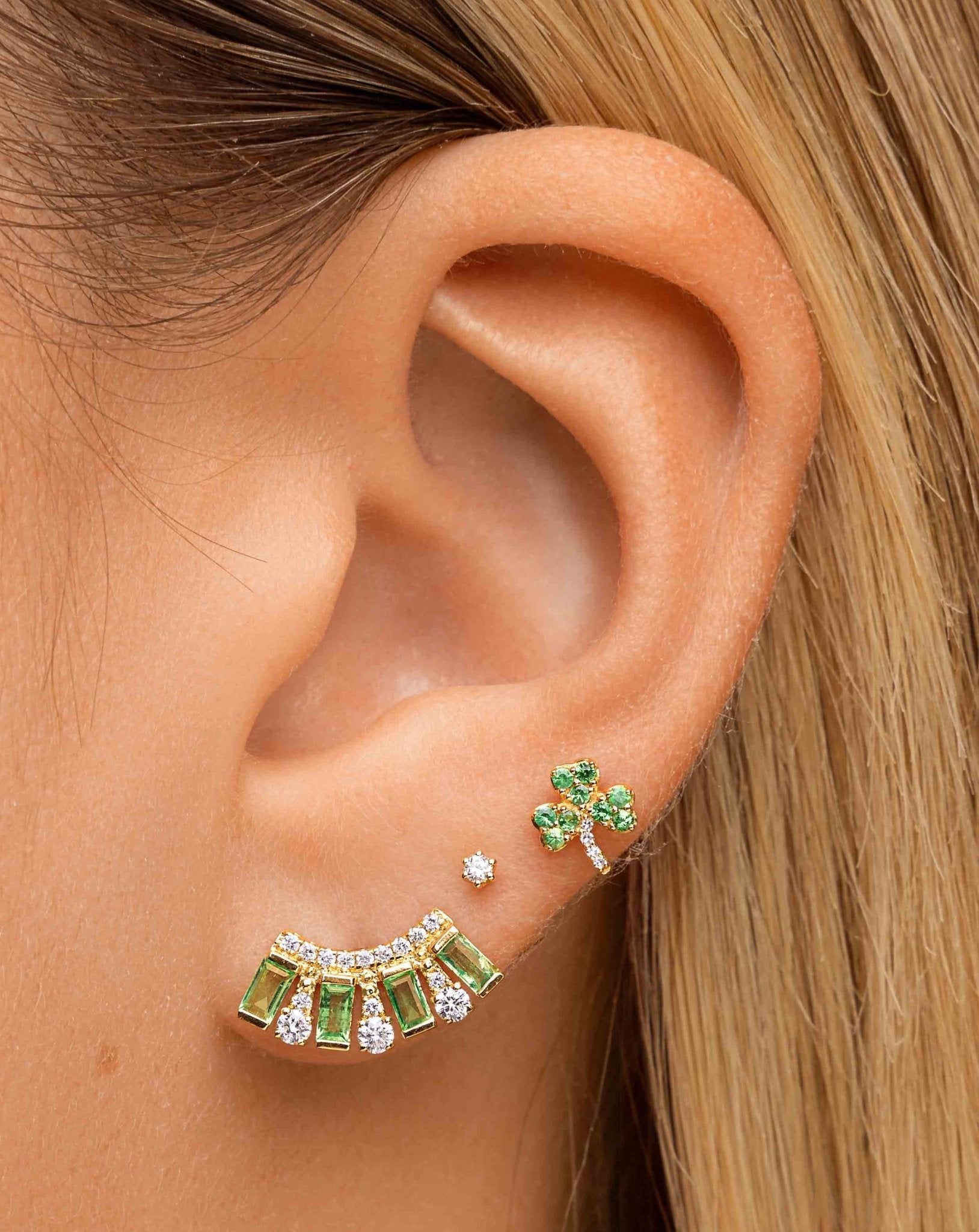 Gemstone Clover Studs - Sparkle Society