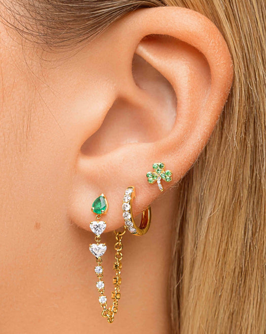 Gemstone Clover Studs - Sparkle Society