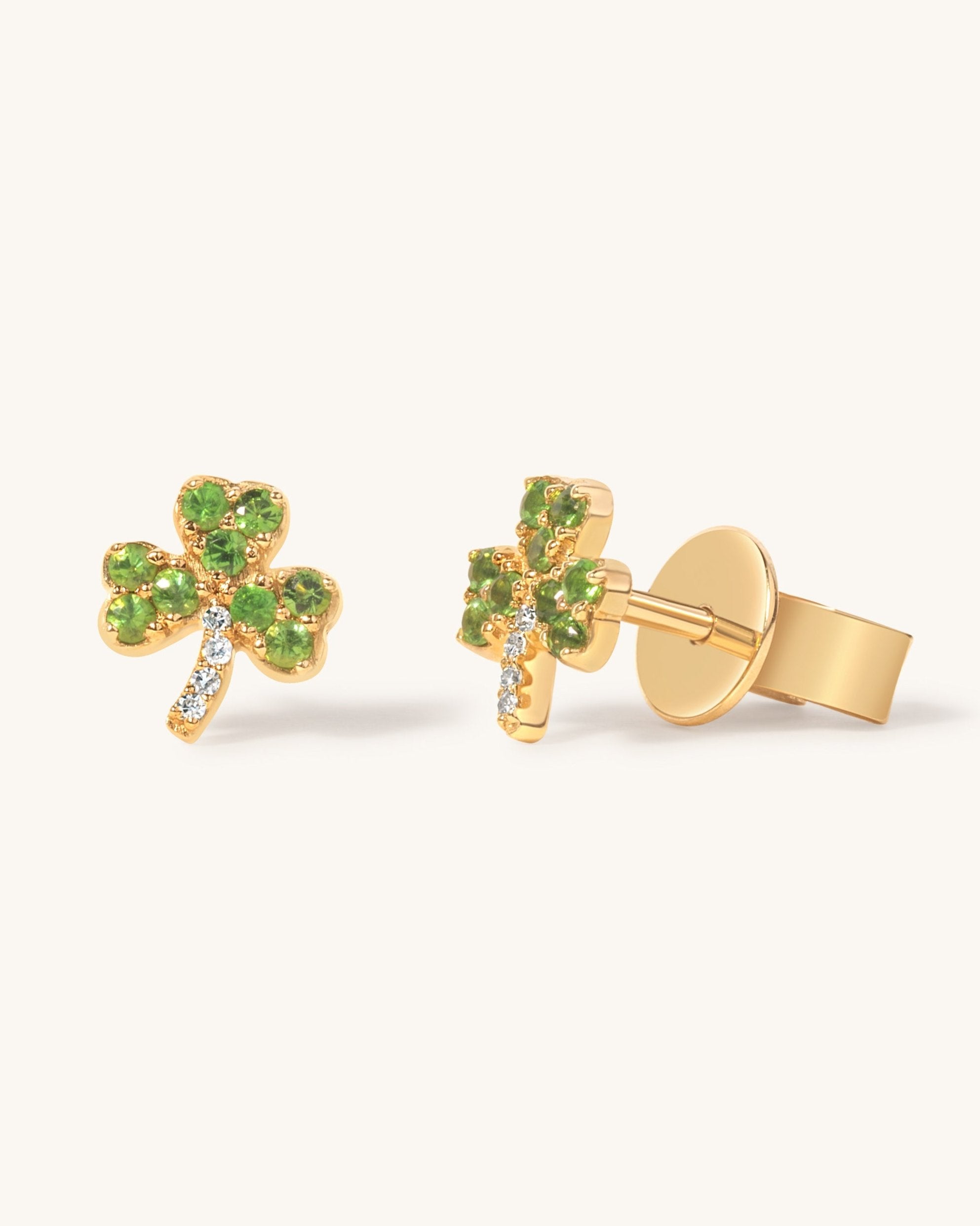 Gemstone Clover Studs - Sparkle Society