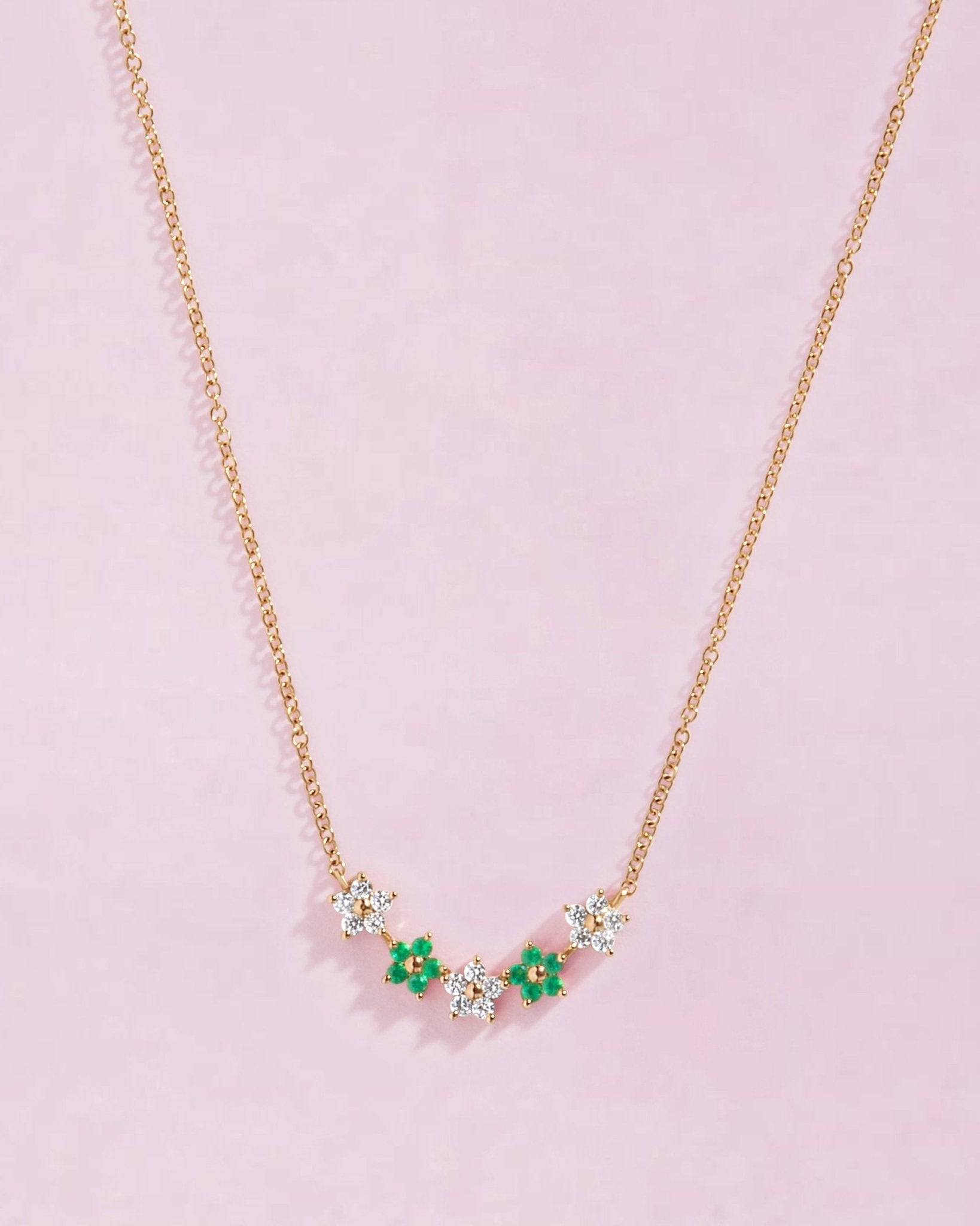 Gemstone Multi Flower Necklace - Sparkle Society