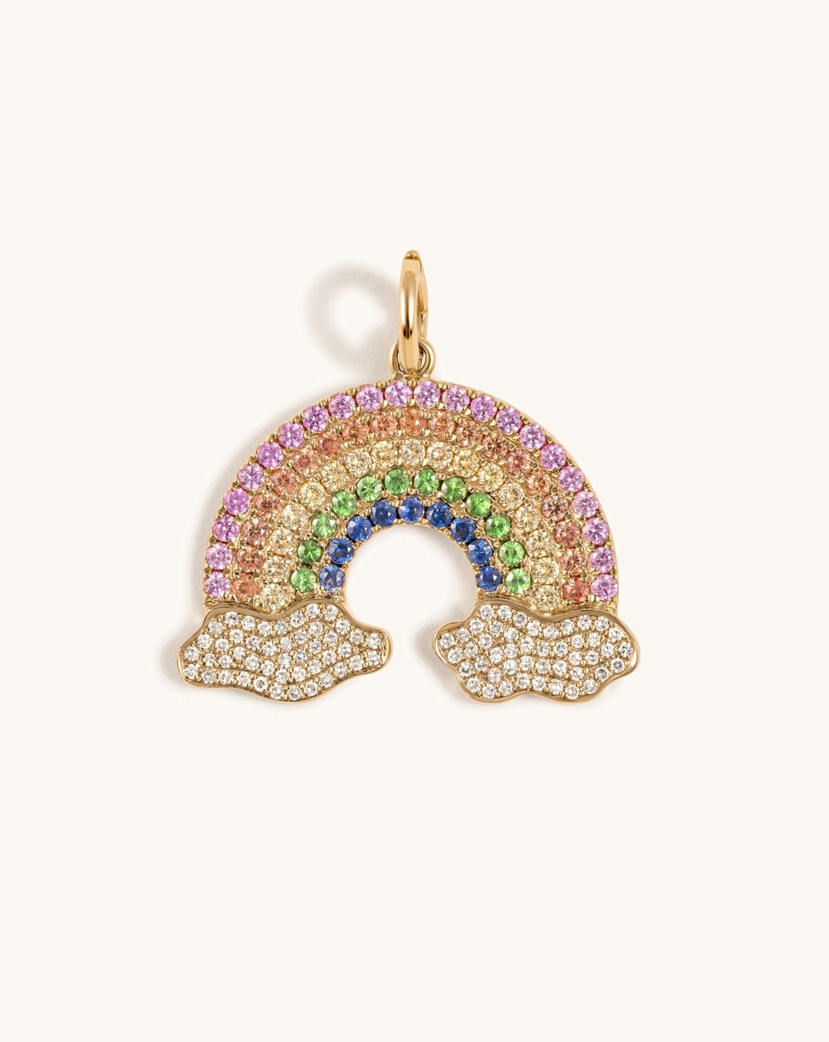 Gemstone Rainbow Necklace Charm - Sparkle Society