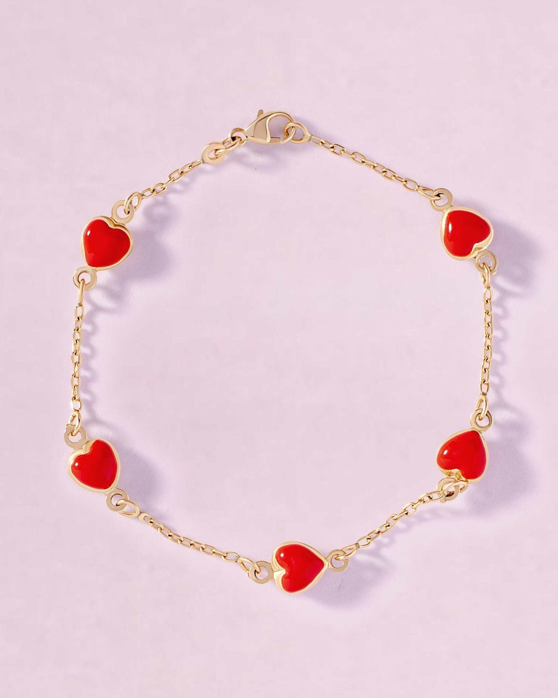 Girl Puffed Hearts Links Bracelet - Sparkle Society