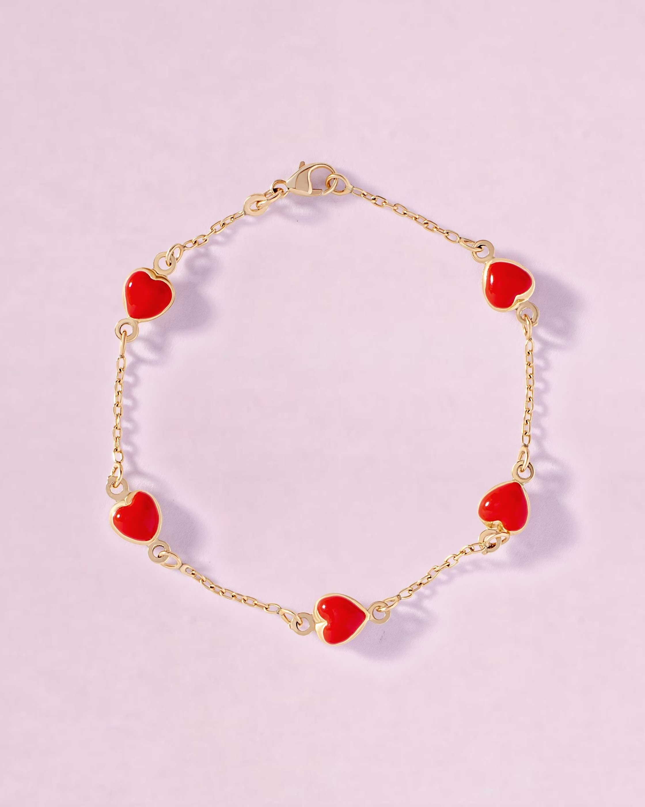 Girl Puffed Hearts Links Bracelet - Sparkle Society