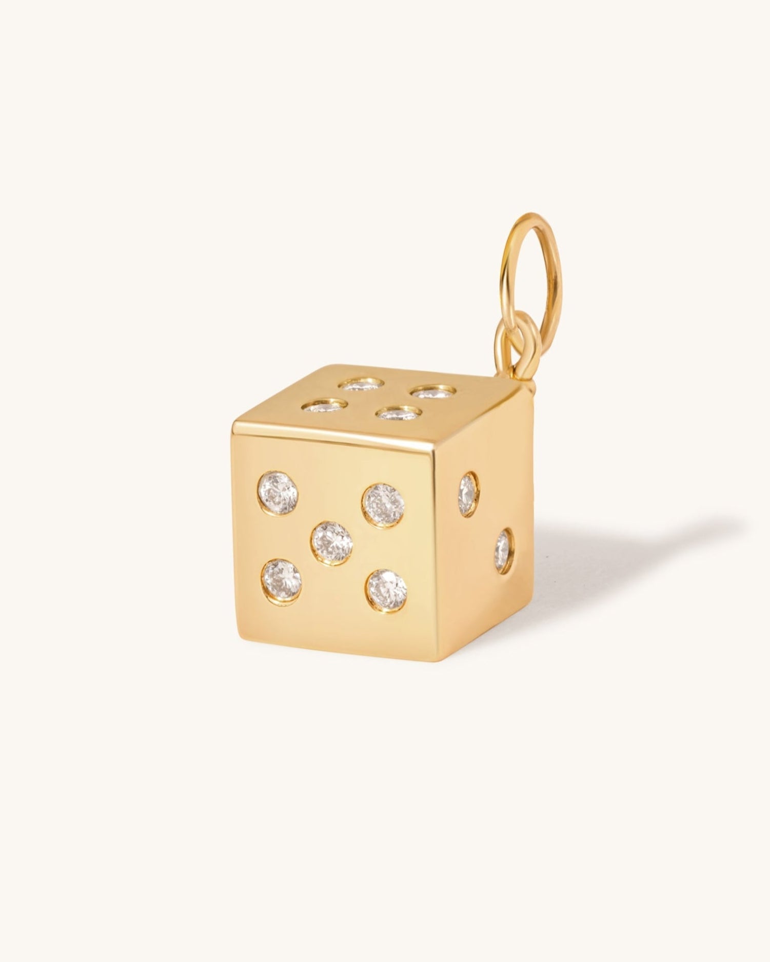 Gold and Diamond Dice Charm - Sparkle Society