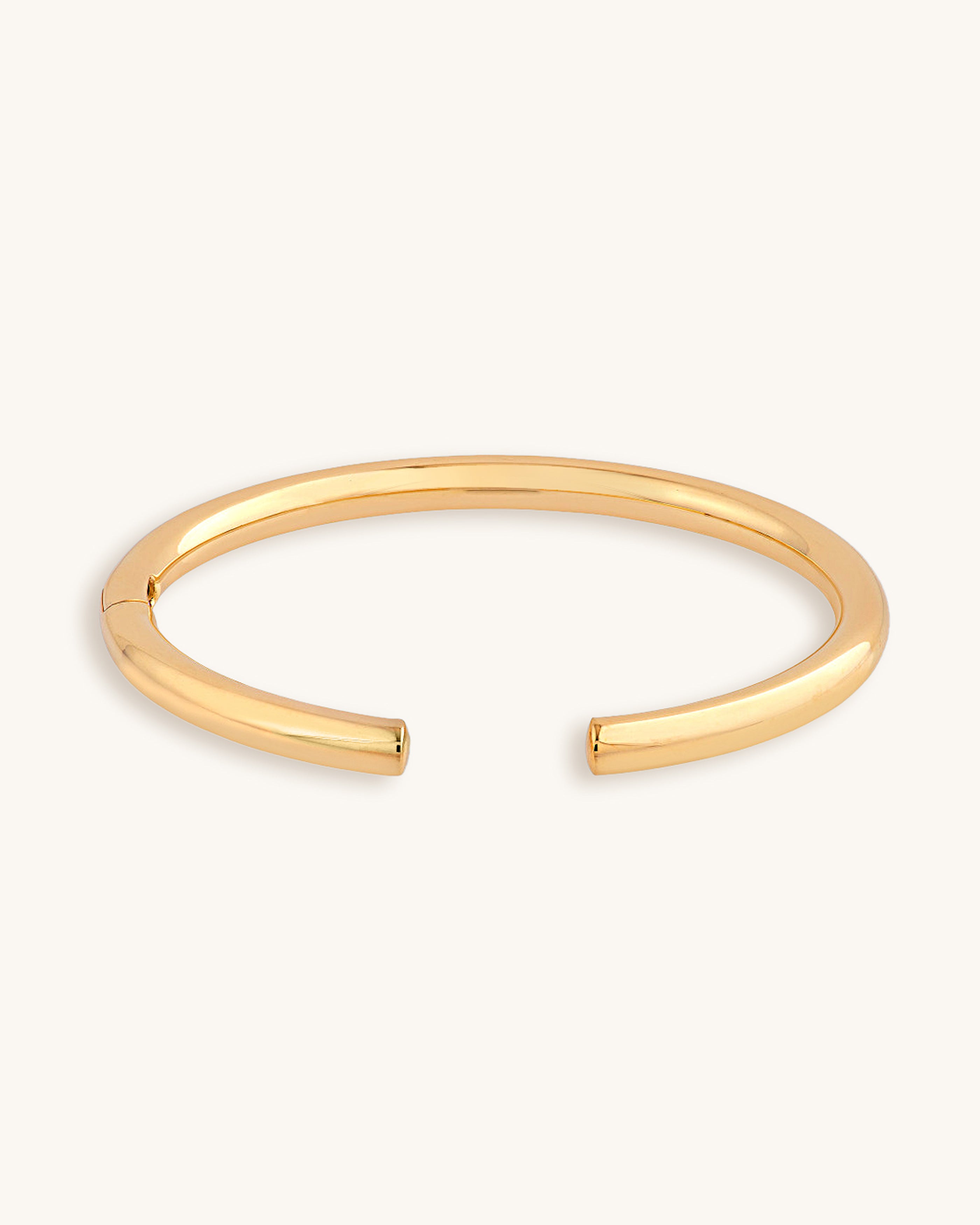 Gold Open Bangle - Sparkle Society