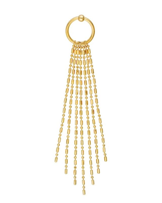 Gold Open Circle Multi Shape Fringe Studs - Sparkle Society