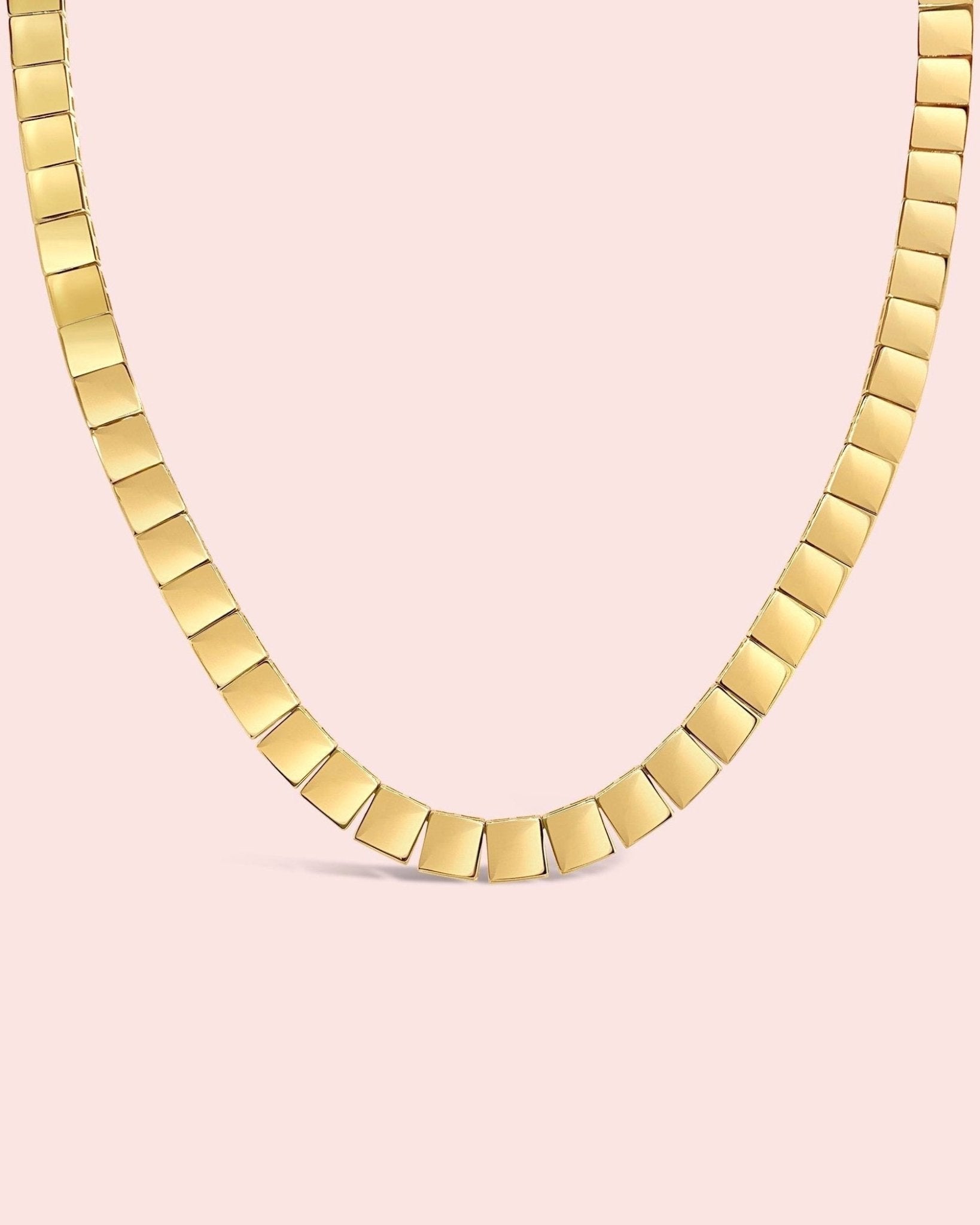 Gold Square Necklace - Sparkle Society