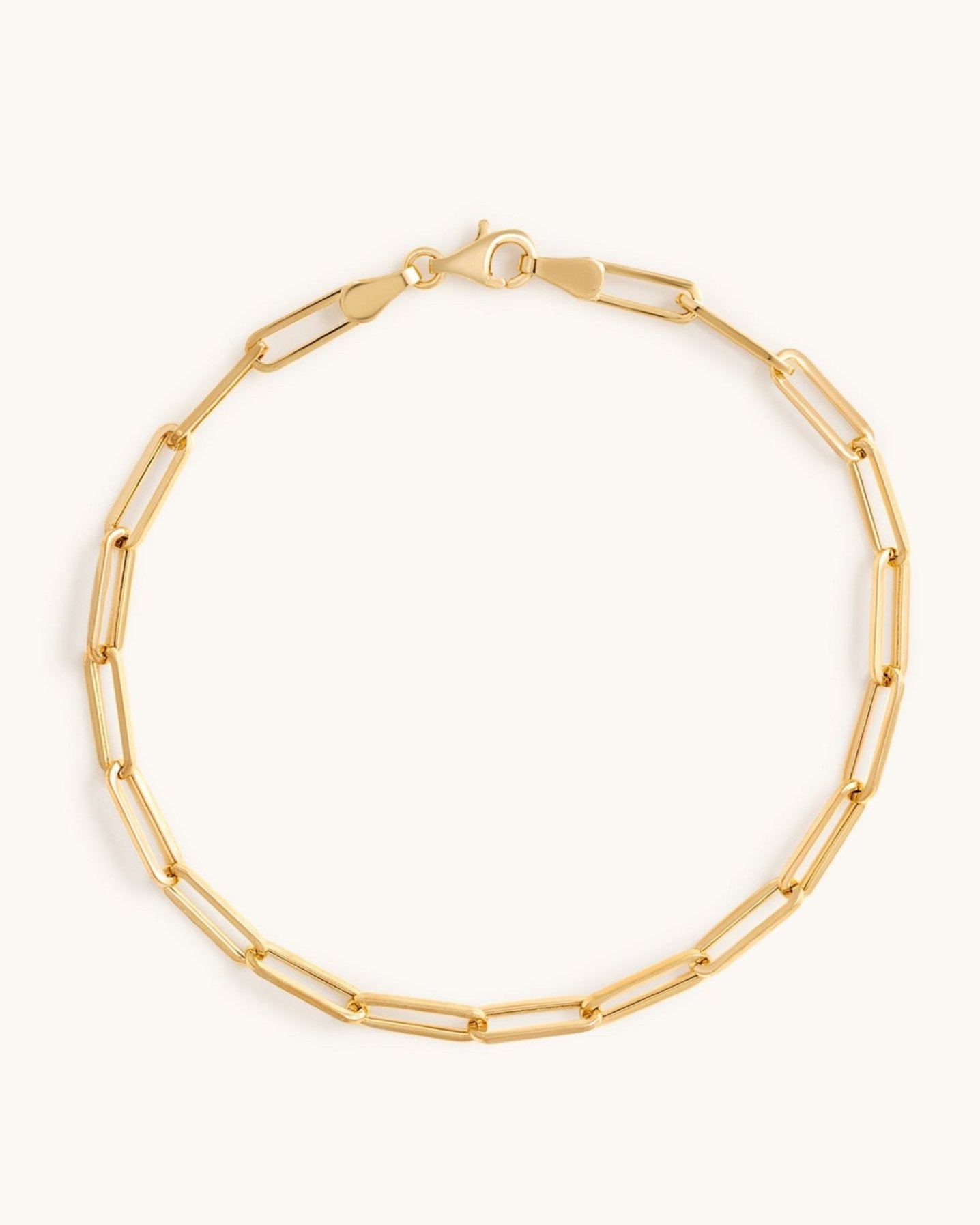 Hollow Gold Paper Clip Bracelet - Sparkle Society